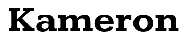 Kameron font