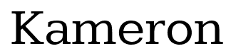 Kameron font