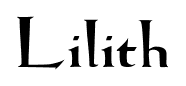 Lilith font