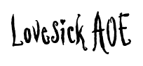 Lovesick AOE font