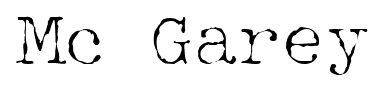 Mc Garey font