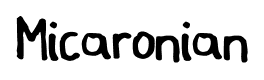 Micaronian font