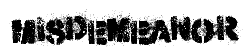 Misdemeanor font