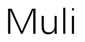 Muli font