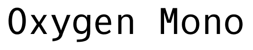 Oxygen Mono font
