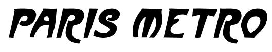 Paris Metro font