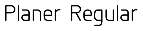 Planer Regular font