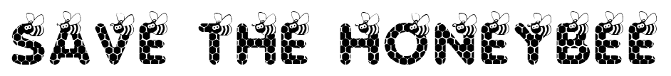 SAVE THE HONEYBEE font