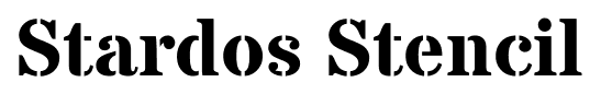Stardos Stencil font