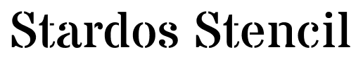 Stardos Stencil font