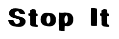 Stop It font