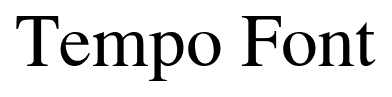 Tempo Font font