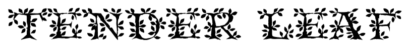 Tender leaf font