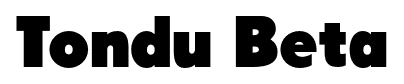 Tondu Beta font