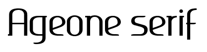 Ageone serif font