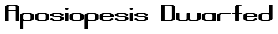 Aposiopesis Dwarfed font