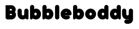 Bubbleboddy font