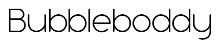 Bubbleboddy font