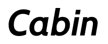 Cabin font