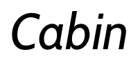 Cabin font