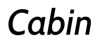 Cabin font