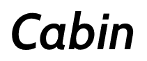 Cabin font