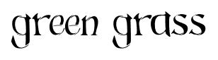 Green Grass font