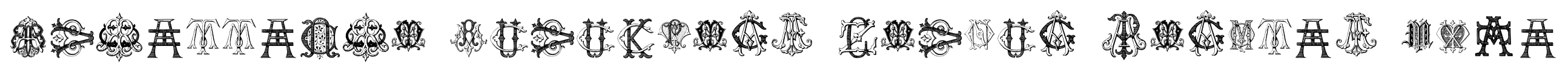 Intellecta Monograms Random Samples Five font