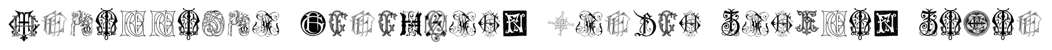 Intellecta Monograms Random Samples Seven font