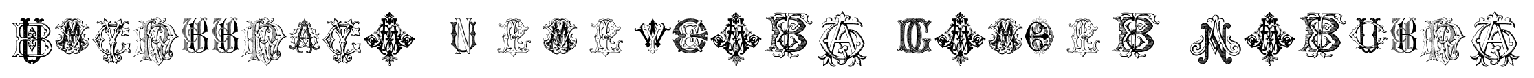 Intellecta Monograms Random Samples font