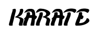KARATE font