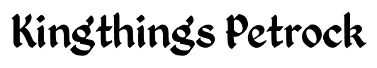 Kingthings Petrock font