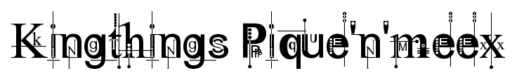Kingthings Pique’n’meex font