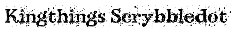 Kingthings Scrybbledot font