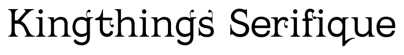 Kingthings Serifique font