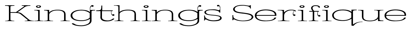 Kingthings Serifique font