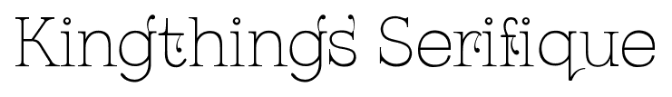 Kingthings Serifique font