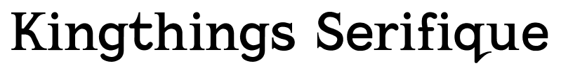 Kingthings Serifique font