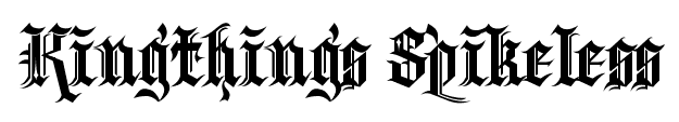 Kingthings Spikeless font