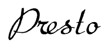 Presto font