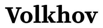 Volkhov font