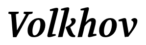 Volkhov font
