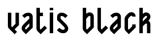 Yatis black font