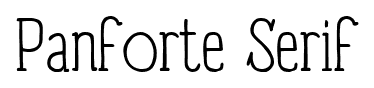 Panforte Serif font