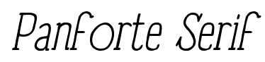 Panforte Serif font