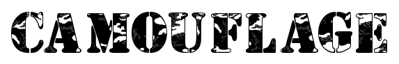 Camouflage font