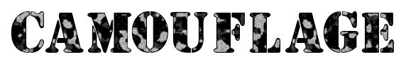 Camouflage font