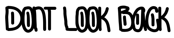 Dont Look Back font