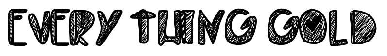 Every thing Gold font