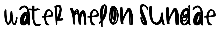 Water melon Sundae font